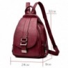 Fashionable leather backpack - with a metal front buckleBackpacks