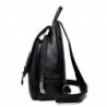 Fashionable leather backpack - with a metal front buckleBackpacks