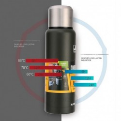 Vacuum thermos - with strap / bag - double wall - stainless steel - 500ml - 750ml - 1000ml - 1500ml