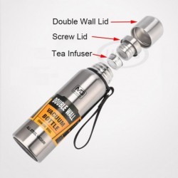 Vacuum thermos - with strap / bag - double wall - stainless steel - 500ml - 750ml - 1000ml - 1500ml