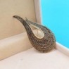 U-shaped brooch - with crystal decorationsBrooches