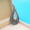 U-shaped brooch - with crystal decorations