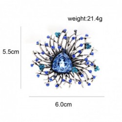 Shiny flower brooch - with crystals