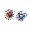 Shiny flower brooch - with crystals
