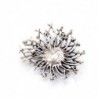 Shiny flower brooch - with crystals
