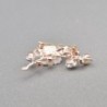 Flower / pearl / shell / bird - crystal brooch