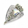 Vintage geometric brooch - with crystals