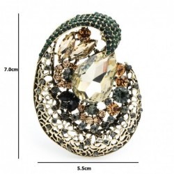 Big crystal flower - geometric brooch