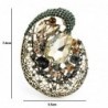 Big crystal flower - geometric brooch