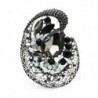 Big crystal flower - geometric brooch