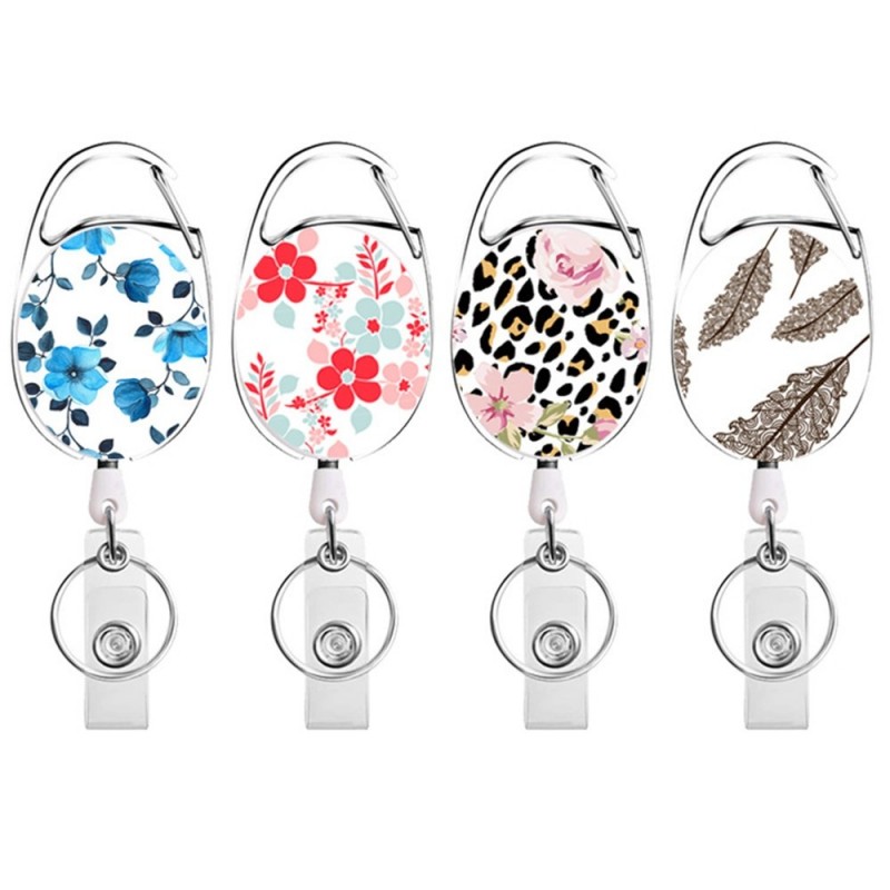 Badge / name / ID holder - retractable rope - with a clipKeyrings