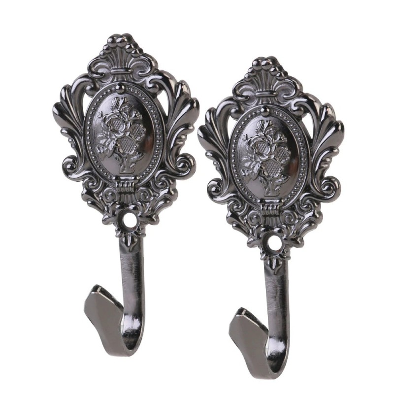 Curtain hooks - rose pattern - 2 pieces