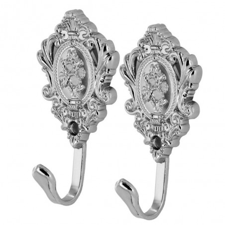Curtain hooks - rose pattern - 2 pieces