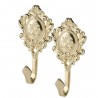 Curtain hooks - rose pattern - 2 pieces