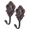 Curtain hooks - rose pattern - 2 pieces
