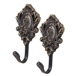 Curtain hooks - rose pattern - 2 pieces