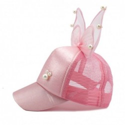 Kids baseball cap - snapback with bow / pearls / mesh
