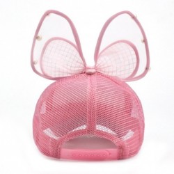 Kids baseball cap - snapback with bow / pearls / mesh