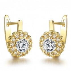 Crystal earrings - flower shape