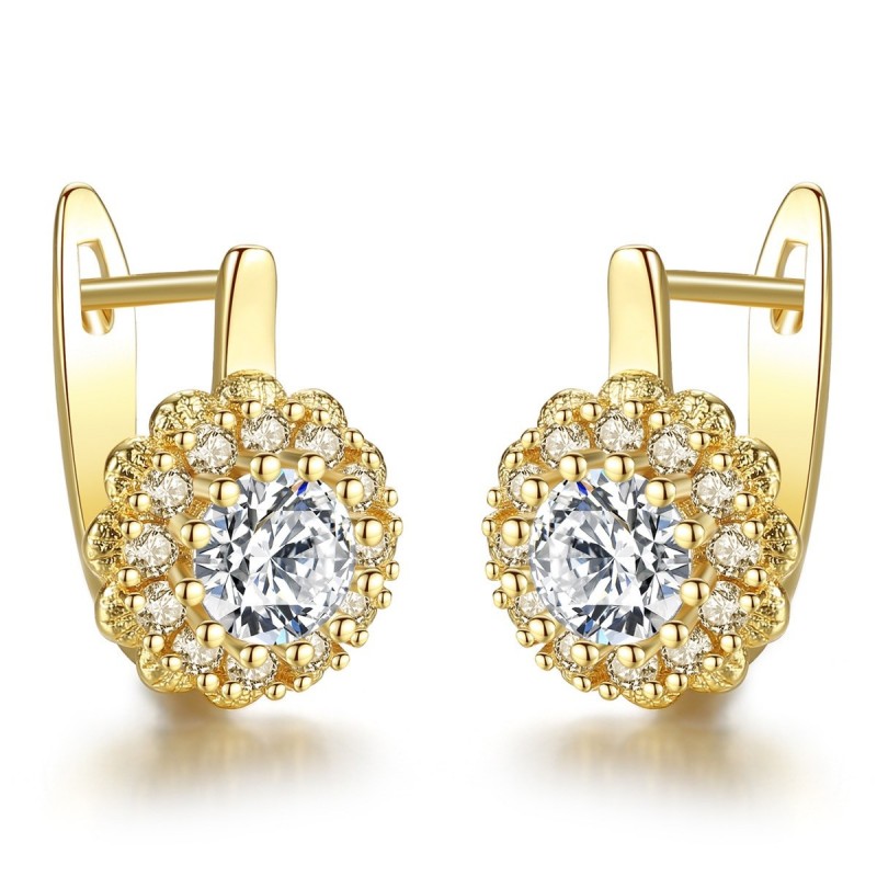 Crystal earrings - flower shapeEarrings