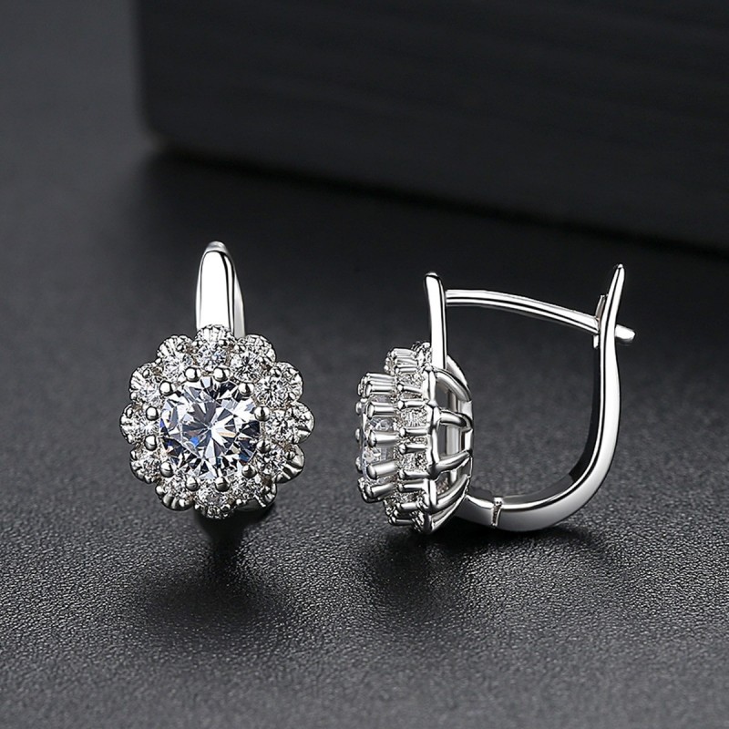 Crystal earrings - flower shapeEarrings