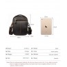 Leather shoulder / crossbody bag - with zippers / pockets