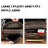 Leather shoulder / crossbody bag - with zippers / pockets