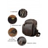 Leather shoulder / crossbody bag - with zippers / pockets