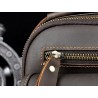 Leather shoulder / crossbody bag - with zippers / pockets