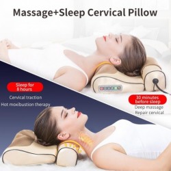 Electric massage pillow - cervical / traction massager - for neck / lower back - pain relief