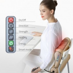 Electric massage pillow - cervical / traction massager - for neck / lower back - pain relief