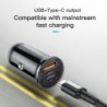 Mini - USB car phone charger - quick charge QC3.0 / PD 3.0 - type-C