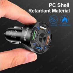 Car phone charger - quick charge 3.0 - 18W - with 2 - 3 - 4 USB ports