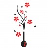 3D vase with flower tree - wall sticker - decal - removable