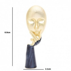 Personality style - face with hand - broochBrooches
