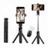 3 in 1 selfie stick tripod - extendable monopod with remote - Bluetooth
