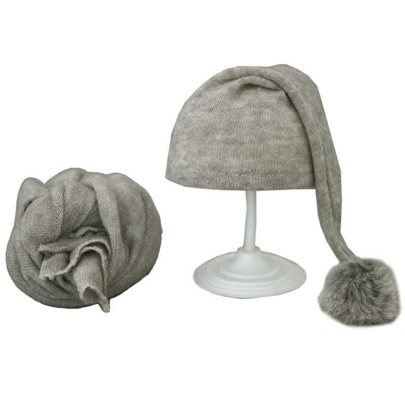 Sleeping hat for newborns - with wrap - baby photography accessories