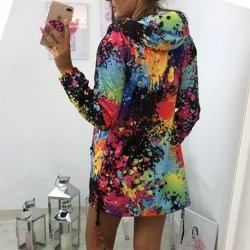 Jacket with hood - bomber - windbreaker - with pockets / zipper - colourful printJackets