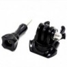 Quick release buckle - 360 degree rotate - vertical surface mount - for Xiaomi Yi / GoPro Hero 7/6/5/4/3 SJCAM SJ4000 camera