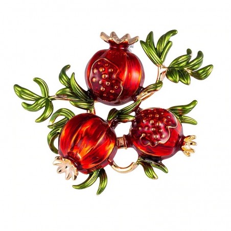 Twig with pomegranates - brooch