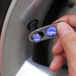 Car valve caps - anti theft - EU emblem - 5 pieces