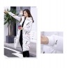 Warm / long down winter jacket with hood and zipper