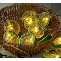 Fruits slices shaped string light - battery powered / USB - lemon / lime / orangeLights & lighting