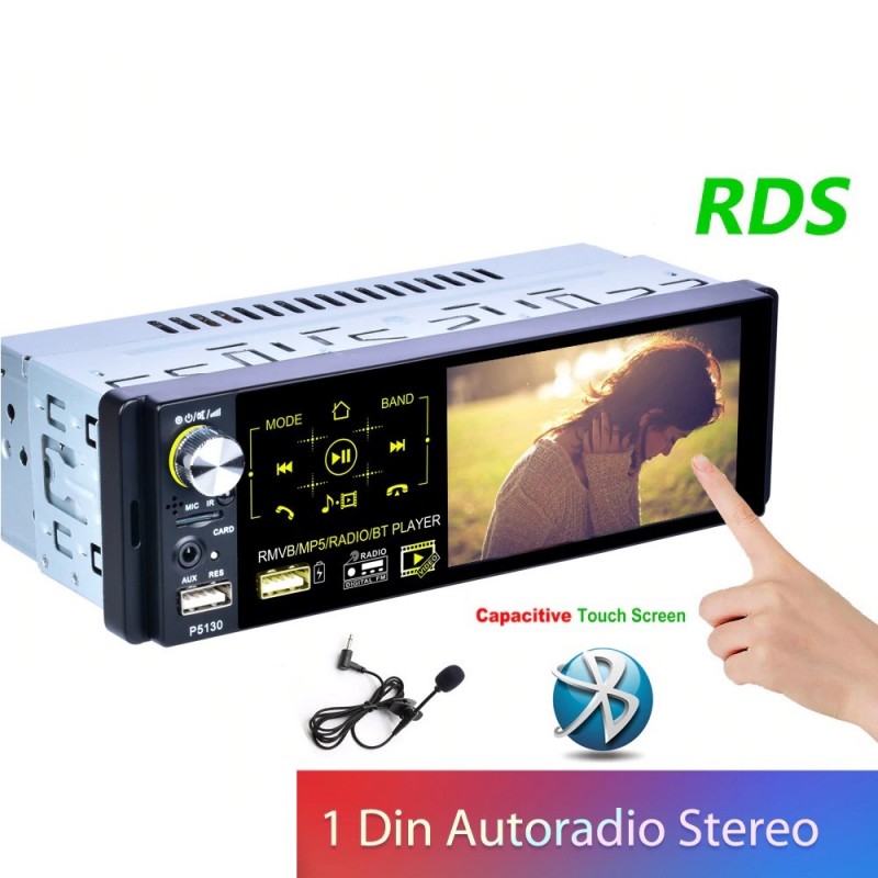 Car radio - 1 Din - RDS - microphone - USB - MP3 - MP5 - TF - ISO - in-dash multimedia player Car radio - 1 Din - RDS - microphone - USB - MP3 - MP5 - TF - ISO - in-dash multimedia player