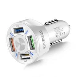 Car phone charger - quick charge 3.0 - 18W - with 2 - 3 - 4 USB ports