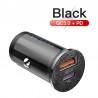 Mini - USB car phone charger - quick charge QC3.0 / PD 3.0 - type-C