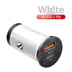 Mini - USB car phone charger - quick charge QC3.0 / PD 3.0 - type-C