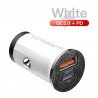 Mini - USB car phone charger - quick charge QC3.0 / PD 3.0 - type-C