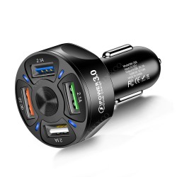 3 / 4 / 5 ports USB car phone charger - quick charge QC3.0