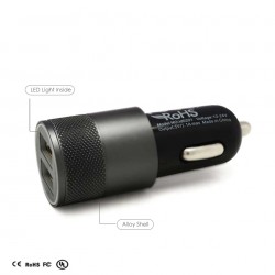 Universal phone car charger - dual USB - fast charging